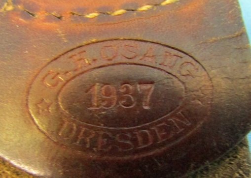  German WWII Army EM Pebbled Aluminum Buckle & 1937 Dated Tab — image 4