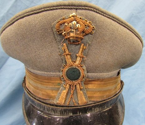  Italian WWII Grey Topped Infantry Officers Visor Hat — image 3
