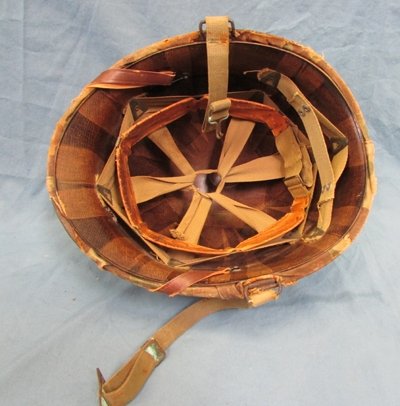  US WWII USMC M1 Helmet, Liner and Camouflage Cover, Korean War Service — image 5
