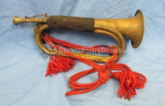  Japanese WWII Army Bugle & Cords — image 3