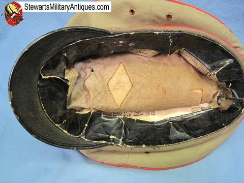  Japanese  WWII Army Officers Visor Hat, Removable Cotton Cover — image 4