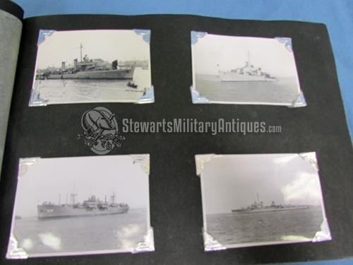  US Post WWII US Navy Scrapbook, Leather Cover, Chinese Dragons — image 6