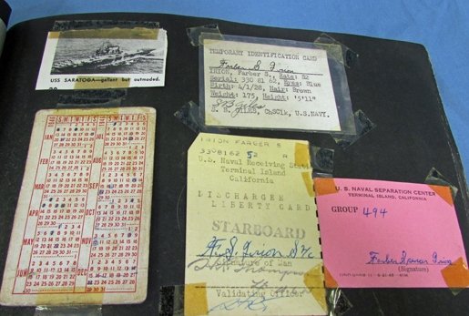  US Post WWII US Navy Scrapbook, Leather Cover, Chinese Dragons — image 9