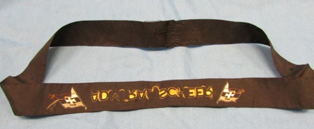 German WWII Childs Kriegsmarine Cap Tally, Admiral Scheer — image 4