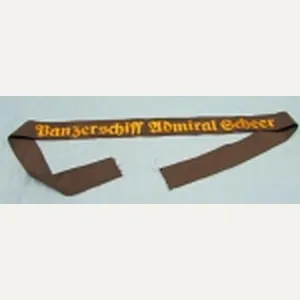 German Kriegsmarine Cap Tally, Panzerschiff Admiral Scheer