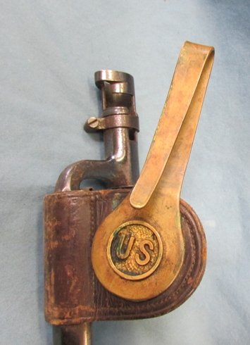  US Indian Wars M1873 45-70 Bayonet, Brass Hook Scabbard — image 3