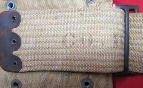 US WWI M1918, 10 Pocket Cartridge Belt, LONG 1918, Unit Marked — image 4