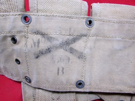 US WWI M1918, 10 Pocket Cartridge Belt, LONG 1918, Unit Marked — image 5