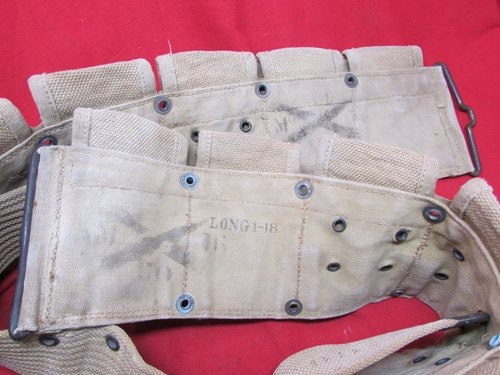 US WWI M1918, 10 Pocket Cartridge Belt, LONG 1918, Unit Marked — image 6