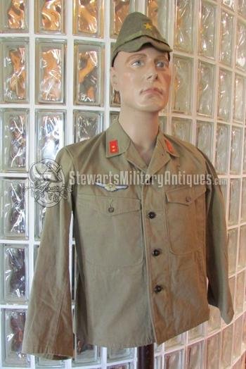  Japanese WWII Army 3rd Pattern Tropical Tunic, Aviation Insignia — image 2