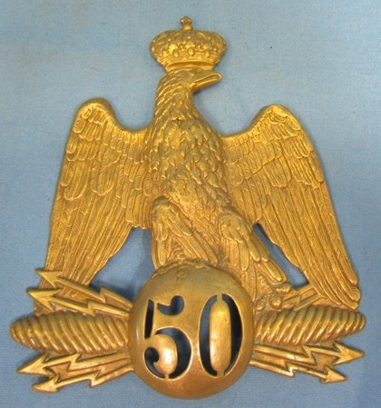  French Second Empire M1860 Infantry Shako Plate, 50th Regiment — image 4