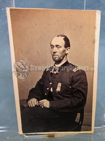  US Civil War CDV, Connecticut Officer & Corps Badge, 6th Corps? — image 3