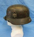  German WWII Army M35/40 Steel Helmet, Complete