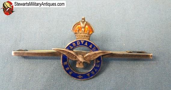  British WWII RAF Sterling & Enamel Sweetheart Pin — image 2