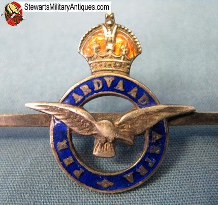  British WWII RAF Sterling & Enamel Sweetheart Pin — image 3