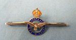 British WWII RAF Sterling & Enamel Sweetheart Pin