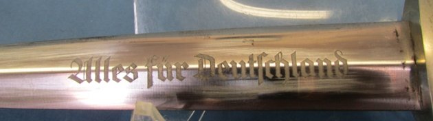  German WWII M1933 SA EM Dagger & Vertical Hanger, F. Dick Mfg. — image 4