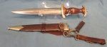 German WWII M1933 SA EM Dagger & Vertical Hanger, F. …