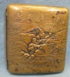 French WWI Patriotic Brass Cigarette Case