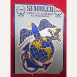 US WWII Era USMC Jacket Patch on GEMSO Original Cardstock