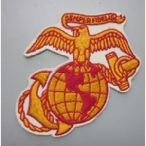 US Cold War Era USMC Jacket Patch, Red On White …
