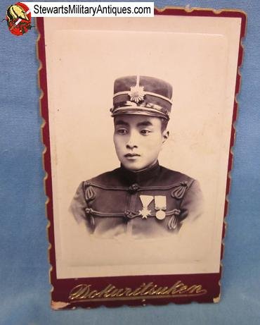  Japanese Meiji Era, Russo-Japanese War CDV, Decorated Soldier — image 2