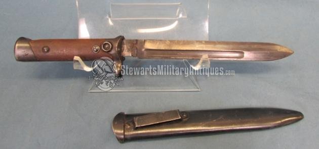  Italian WWII M1938 Folding Blade Cacarno Bayonet, Finnish Reissue — image 3