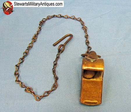 US WWII Brass Whistle, Regulation US Army — image 2