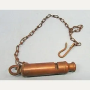 US WWI Brass Whistle & Chain