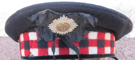 British WWI Identified Visor Hat & Kilmarnock Bonnet, Royal Scots — image 8
