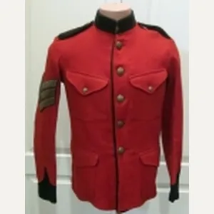 British Late Victorian Scarlet Wool Tunic, 1902 Issue Tag