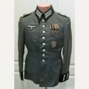 German WWII Heer Administrative Officer Waffenrock, Hauptmann Grade, Black Secondary …
