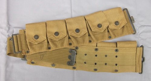 US WWI Mills 10 Pocket, Rimmed Eagle Snap Ammunition Belt, Near New — image 2