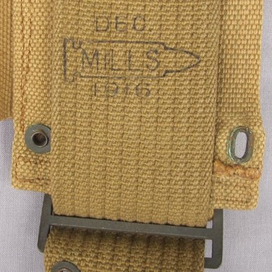 US WWI Mills 10 Pocket, Rimmed Eagle Snap Ammunition Belt, Near New — image 5