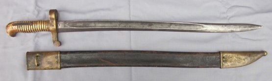 US Civil War, 1861, Zouave Pattern Collins Mfg. Sword Bayonet & Scabbard — image 5