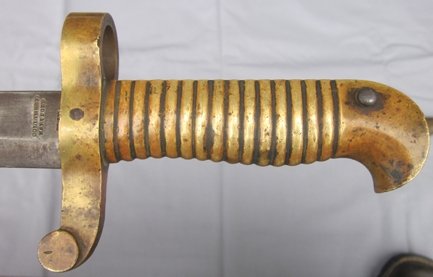 US Civil War, 1861, Zouave Pattern Collins Mfg. Sword Bayonet & Scabbard — image 9