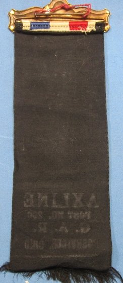 US Post Civil War GAR Post 290, Roseville Ohio Ribbon — image 3