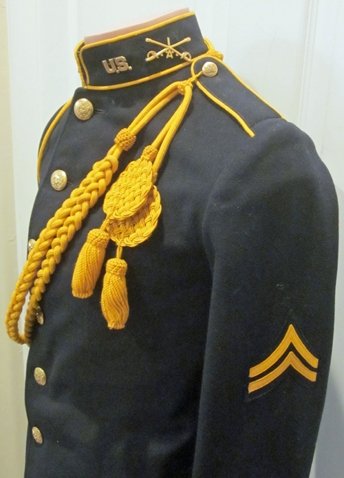 US 1902 Cavalry Enlisted Dress Uniform Set, Hat, Coat, Mounted Trousers, A Troop, 1st Cavalry — image 10