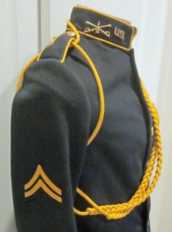 US 1902 Cavalry Enlisted Dress Uniform Set, Hat, Coat, Mounted Trousers, A Troop, 1st Cavalry — image 11