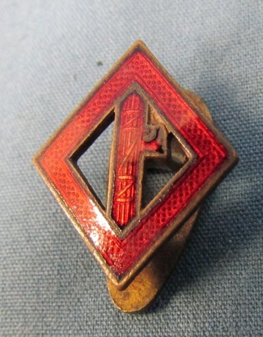  Italian WWII Fascist Enameled Lapel Badge — image 3