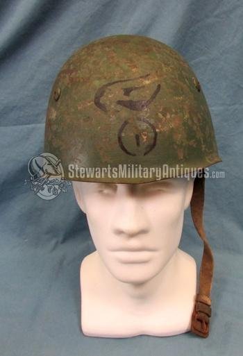  Italian WWII M1933 Helmet, Hand Painted Insignia — image 2