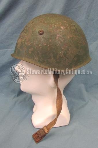  Italian WWII M1933 Helmet, Hand Painted Insignia — image 4