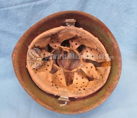  Italian WWII M1933 Helmet, Alpini Engineer Unit — image 6