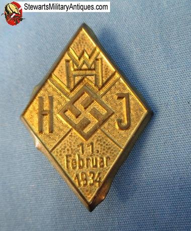  German WWII Hitler Youth Tinnie 1934, Veterans Estate — image 2
