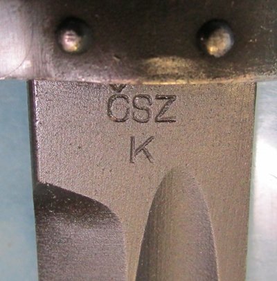  Czech WWII Era VZ24 Bayonet, Blue Finish — image 5