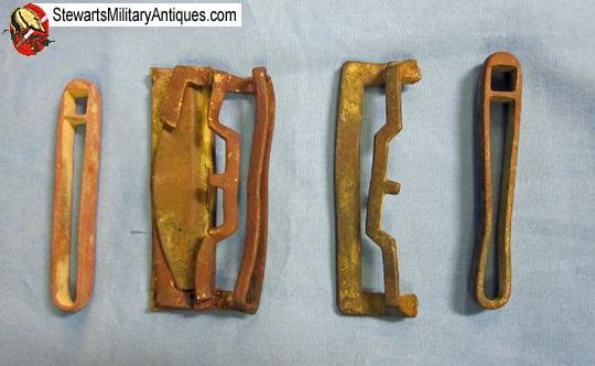  US Civil War Battlefield Recovered 1855 Rifleman's Buckle & Keepers — image 3