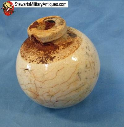  Japanese WWII Ceramic Grenade, White, INERT  — image 4