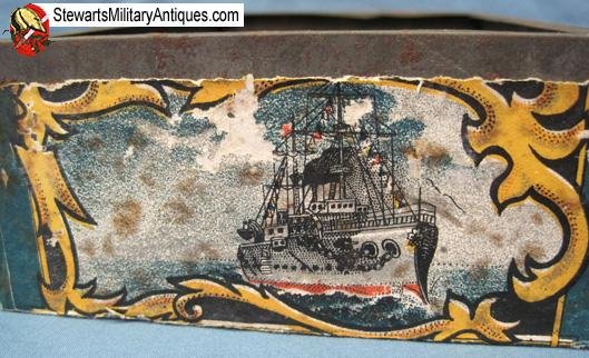  Japanese WWII Era Gunkwn Buscuit Tin — image 5