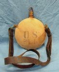 US Indian Wars, Spanish-American War Canteen & Correct Shoulder Strap