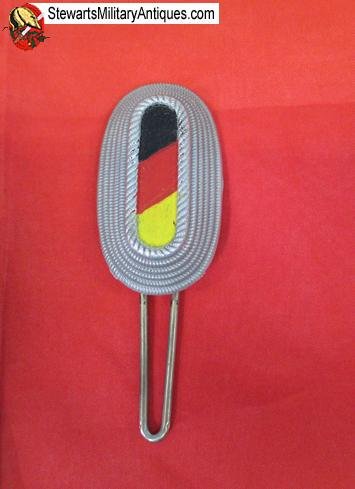  German Post WWII Police Shako Aluminum Field Badge, Assmann Mfg — image 4
